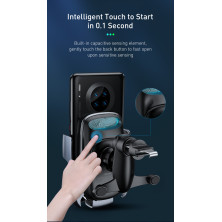 Бездротовий зарядний пристрій Baseus Milky Way Electric Holder з технологією Qi 15W Чорний