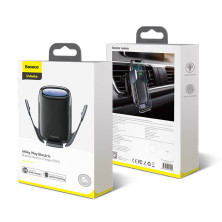 Бездротовий зарядний пристрій Baseus Milky Way Electric Holder з технологією Qi 15W Чорний
