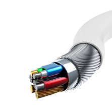 Кабель Baseus BMX Mini MFi certified Cable Type-C to Lightning PD 18W 2,4А 1,8m Білий