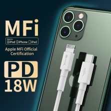 Кабель Baseus BMX Mini MFi certified Cable Type-C to Lightning PD 18W 2,4А 1,8m Білий