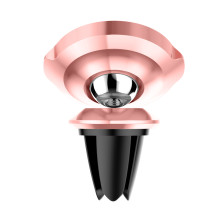 Автодержатель для телефона магнитный Baseus Small Ears в воздуховод Золотисто-Розовый