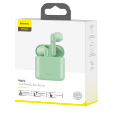 Беспроводные Bluetooth наушники Baseus Encok TWS W09 Зелёный
