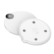 Бездротовий зарядний пристрій Baseus LED Display Wireless Charger з технологією Qi 10W Білий