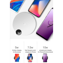 Бездротовий зарядний пристрій Baseus LED Display Wireless Charger з технологією Qi 10W Білий