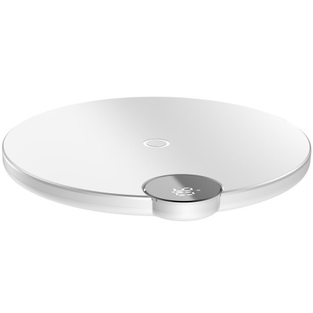 Бездротовий зарядний пристрій Baseus LED Display Wireless Charger з технологією Qi 10W Білий