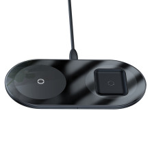 Бездротовий зарядний пристрій Baseus Simple 2in1 For Phone + Pods з технологією Qi 18W MAX Чорний
