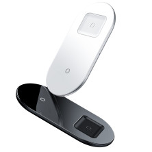 Бездротовий зарядний пристрій Baseus Simple 2in1 For Phone + Pods з технологією Qi 18W MAX Чорний