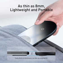 Бездротовий зарядний пристрій Baseus Simple 2in1 For Phone + Pods з технологією Qi 18W MAX Чорний