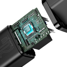Мережевий зарядний пристрій Baseus Super Si QC PD3.0 20W Type-C 3A + Кабель 2.3A Type-C to Lightning 1м Чорний