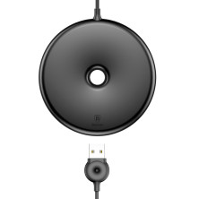Бездротовий зарядний пристрій Baseus Donut Wireless Charger з технологією Qi 10W Чорний