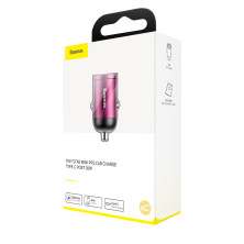 Автомобільний зарядний пристрій Baseus Tiny Star Mini QC 4.0 + PD3.0 30W Type-C 3A Рожевий