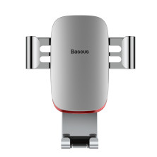 Автодержатель для телефона Baseus Metal Age Gravity в воздуховод Серебристый
