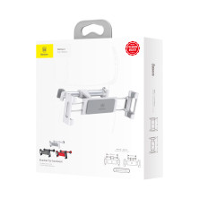 Автодержатель на подголовник Baseus Back Seat Car Mount для телефона или планшета Белый