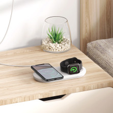Беспроводное зарядное устройство Baseus Planet 2in1 с технологией Qi 10W MAX и адаптером 24W QC3.0 Белый