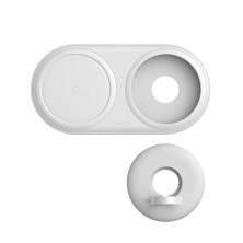Беспроводное зарядное устройство Baseus Planet 2in1 с технологией Qi 10W MAX и адаптером 24W QC3.0 Белый