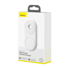 Беспроводное зарядное устройство Baseus Planet 2in1 с технологией Qi 10W MAX и адаптером 24W QC3.0 Белый