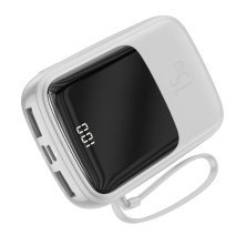 УМБ Baseus Q Pow 10000mAh 15W 3A с технологией QC3.0+PD3.0 и Type-C кабелем Белый