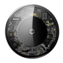 Бездротовий зарядний пристрій Baseus Simple Wireless Charger з технологією Qi 10W Прозорий