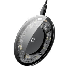 Бездротовий зарядний пристрій Baseus Simple Wireless Charger з технологією Qi 10W Прозорий