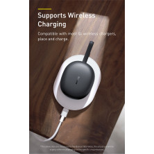 Бездротові Bluetooth навушники Baseus Encok TWS W05 з функцією бездротової зарядки Qi Чорний