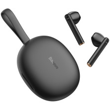 Беспроводные Bluetooth наушники Baseus Encok TWS W05 с функцией беспроводной зарядки Qi Черный