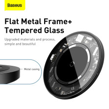 Бездротовий зарядний пристрій Baseus Simple Magnetic з технологією Qi 15W 2A Прозорий