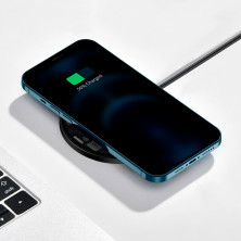 Бездротовий зарядний пристрій Baseus Simple Magnetic з технологією Qi 15W 2A Прозорий