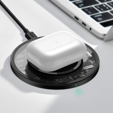 Бездротовий зарядний пристрій Baseus Simple Magnetic з технологією Qi 15W 2A Прозорий