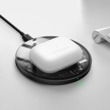 Бездротовий зарядний пристрій Baseus Simple Magnetic з технологією Qi 15W 2A Прозорий