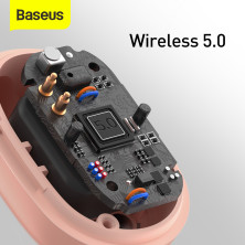 Бездротові Bluetooth навушники Baseus Encok TWS WM01 Plus з дисплеєм Рожевий