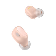 Бездротові Bluetooth навушники Baseus Encok TWS WM01 Plus з дисплеєм Рожевий
