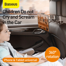 Автодержатель на подголовник Baseus Back Seat Car Fun Journey для телефона или планшета Черный
