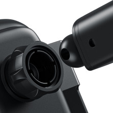 Автотримач з Бездротовою зарядкою Baseus Rock-Solid з технологією Qi 10W і зарядкою в прикурювач QC 3.0 30W 2USB 5A Чорний