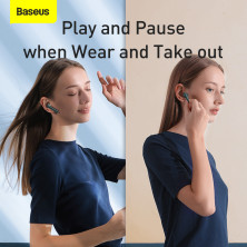 Беспроводные Bluetooth наушники Baseus Encok TWS W05 с функцией беспроводной зарядки Qi Зелёный