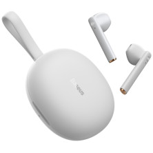 Беспроводные Bluetooth наушники Baseus Encok TWS W05 с функцией беспроводной зарядки Qi Белый