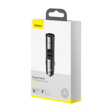 FM-трансмиттер Baseus Energy Column 2в1 MP3 Car Charger Bluetooth 5.0 2USB (3.1A) 15W Черно-Серый