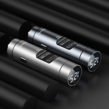 FM-трансмиттер Baseus Energy Column 2в1 MP3 Car Charger Bluetooth 5.0 2USB (3.1A) 15W Черно-Серый