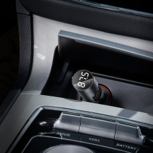 FM-трансмиттер Baseus Energy Column 2в1 MP3 Car Charger Bluetooth 5.0 2USB (3.1A) 15W Черно-Серый