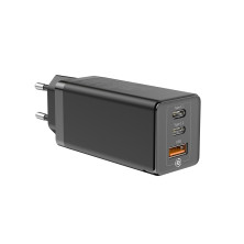 Сетевое зарядное устройство Baseus Quick GaN Travel QC4.0+PD3.0 65W USB+2Type-C 5A Черный