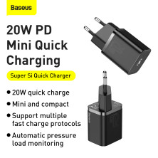 Сетевое зарядное устройство Baseus Super Si QC PD3.0 20W Type-C 3A Черный