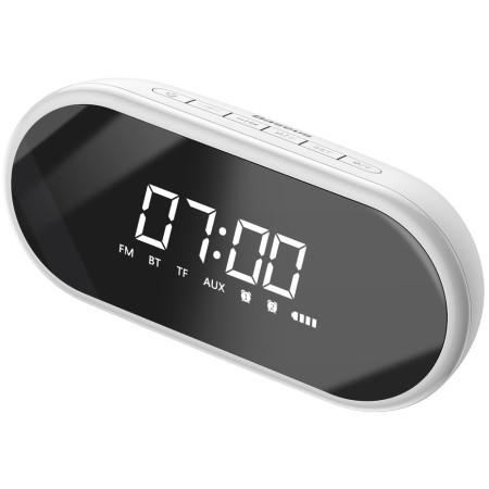 Будильник-колонка з FM радіо 4в1 Baseus Encok E09 Білий