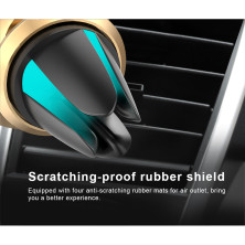 Автодержатель для телефона магнитный Baseus Small Ears в воздуховод Золотистый