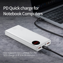 УМБ Baseus Mulight 20000mAh 45W с технологией QC3.0+PD3.0 Белый