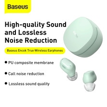 Беспроводные Bluetooth наушники Baseus Encok TWS WM01 Зелёный