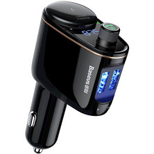 Автомобільний зарядний пристрій Baseus Locomotive MP3 Car Charger 2USB 3.4A Чорний