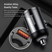 Автомобильное зарядное устройство Baseus Tiny Star Mini QC 3.0 30W USB 5A Серый