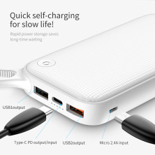 УМБ Baseus Powerful 20000mAh 18W з технологією QC3.0 + PD3.0 Білий
