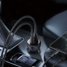 Автомобільний зарядний пристрій Baseus Digital Display QC 4.0 + PD3.0 PPS 45W USB + Type-C 5A Чорний