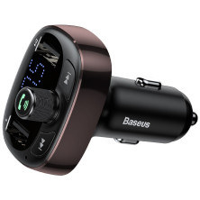 FM-трансмітер Baseus T-Typed MP3 Car Charger S-09 2USB 3.4A Коричневий (CCALL-TM12)