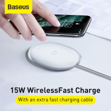 Беспроводное зарядное устройство Baseus Jelly с технологией Qi 15W 2A MAX Белый